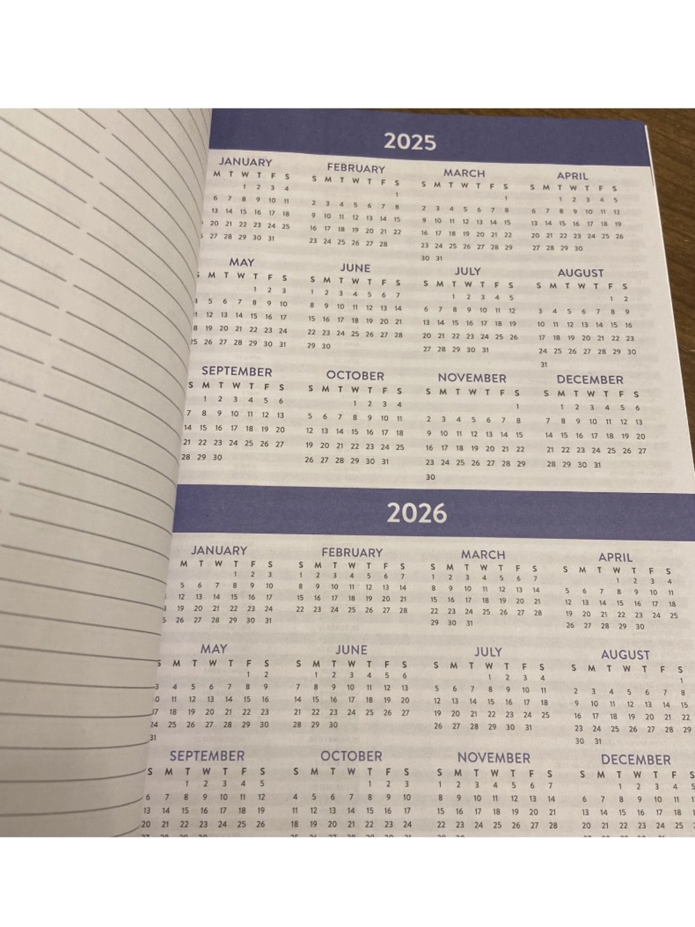 2025 Blue Cover Planner Agenda 32 Pages 6.75” X 9.5” Paperboard Lot Of 2. - Picture 4 of 5